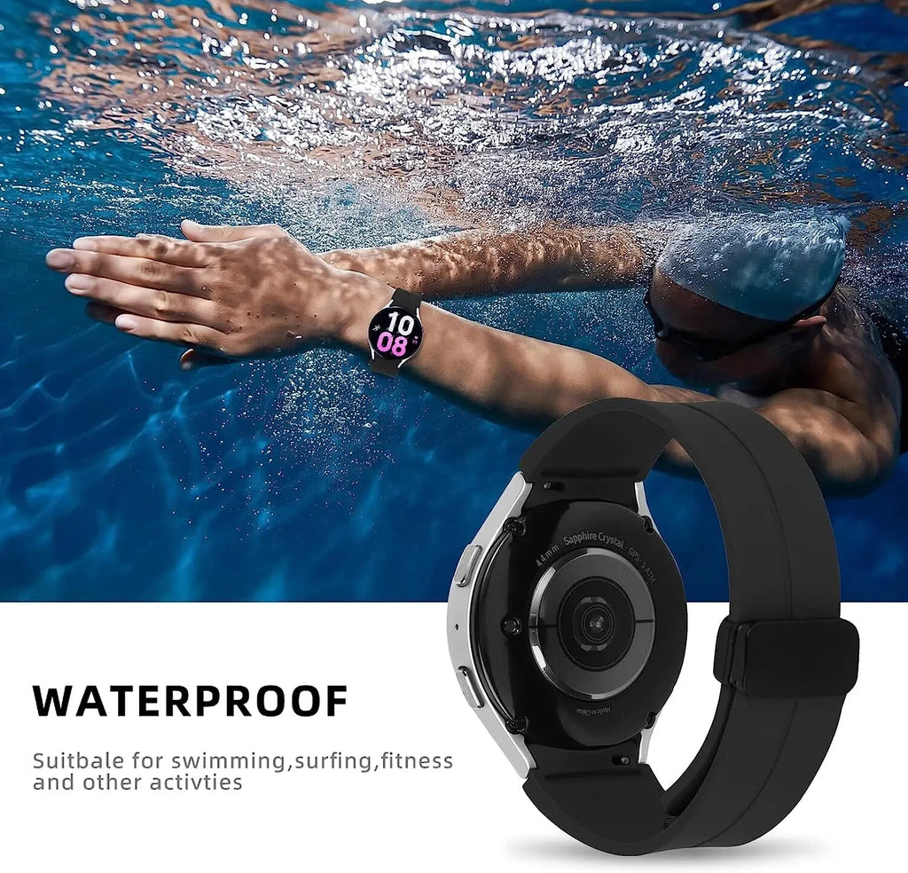 Silicone Strap for Samsung Galaxy Watch 7 6 5 4 40 / 44mm Magnetic D-Buckle Clasp - product image 10