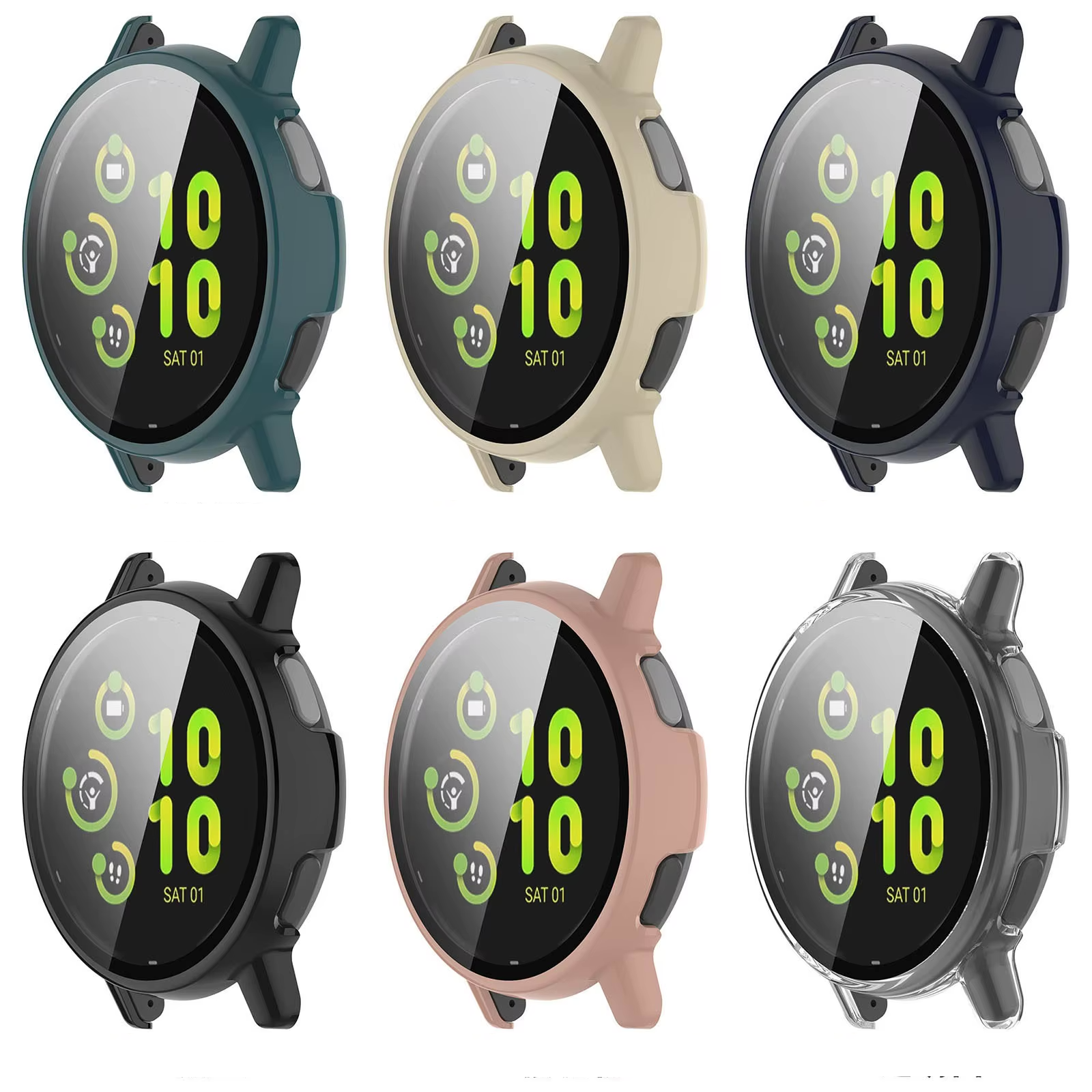 Case for Garmin Vivoactive 5 / 6 cover 2-in-1 Tempered Glass Screen Protector - product image 2