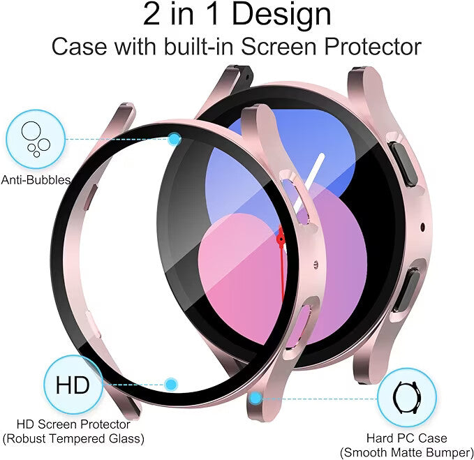 Samsung Galaxy Watch 4 / 5 / 6 / 7 40 / 44mm 2-in-1 Bumper + Full Cover Screen Protector - product image 2