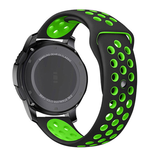 Silicone Sports Strap for Smartwatch | 20mm & 22mm Band | Breathable Perforated - product image 23