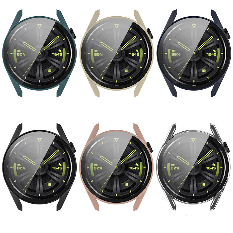 Huawei GT3 Case + Tempered Glass Superior Smartwatch Screen Protector 42mm 44mm - product image 3