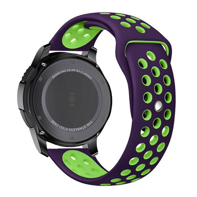Silicone Sports Strap for Smartwatch | 20mm & 22mm Band | Breathable Perforated - product image 27