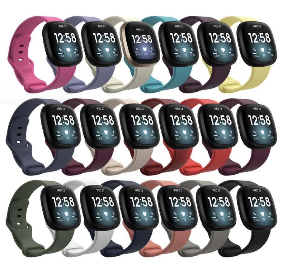 Watch Strap for Fitbit Versa 4 / 3, Sense 1 / 2 Soft Silicone Sports Wrist Band - product image 1