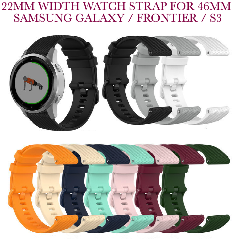 22mm Silicone Watch Strap for Samsung Galaxy Watch 46mm / Gear S3 - Replacement - product image 1