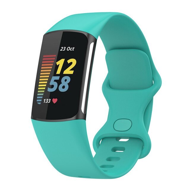 Strap for Fitbit Charge 6 / Charge 5 Watch Soft Silicone Sports Band Luxury Soft - product image 17
