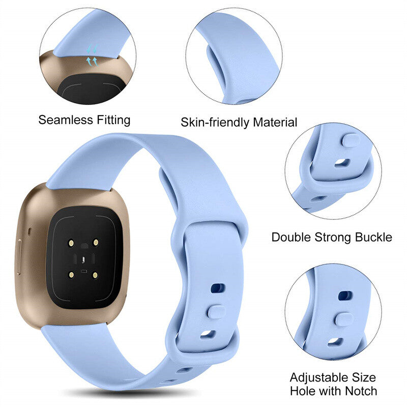 Watch Strap for Fitbit Versa 4 / 3, Sense 1 / 2 Soft Silicone Sports Wrist Band - product image 6