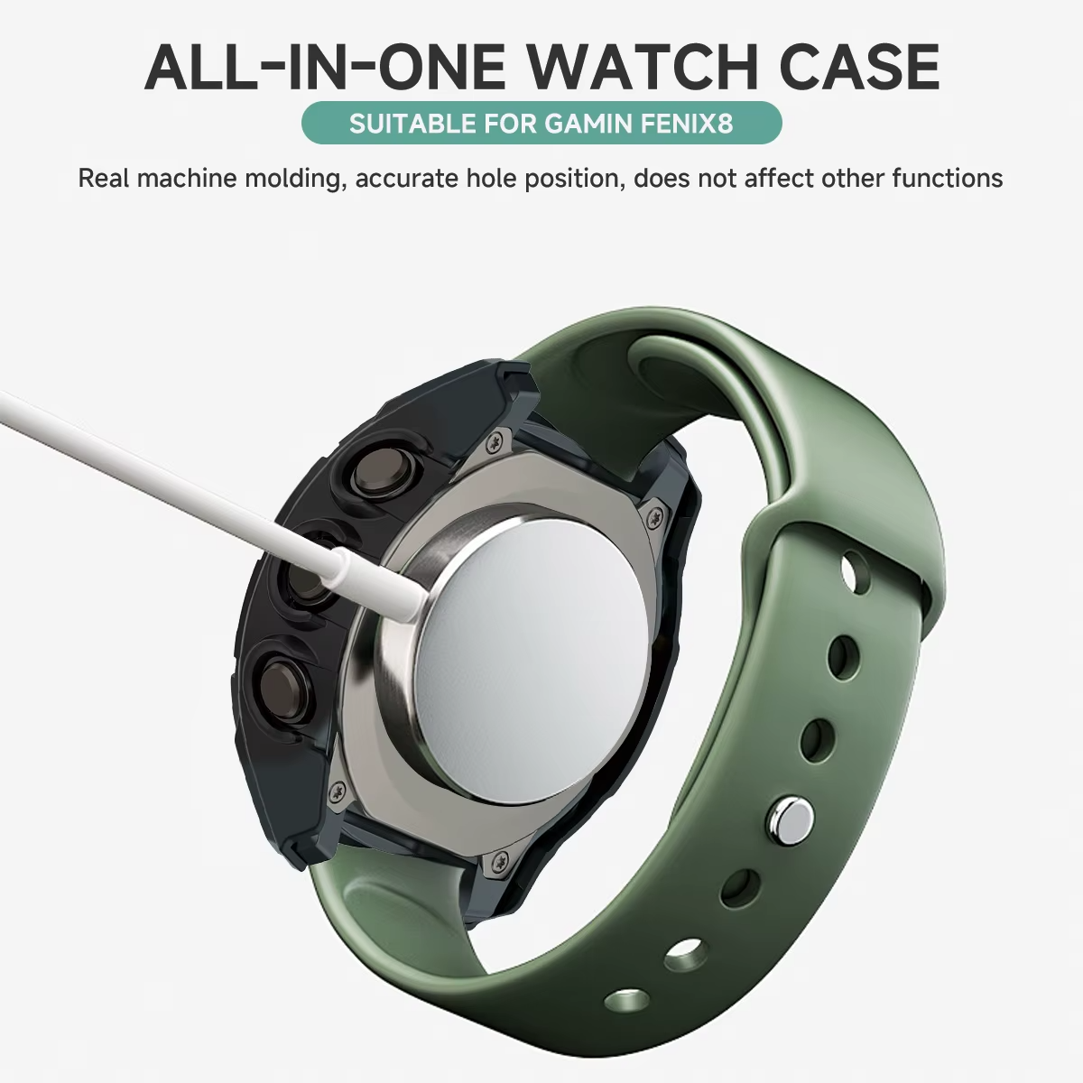 Case for Garmin Fenix 8 / Solar 51mm 47mm 43mm TPU Shockproof Bumper Protective - product image 5