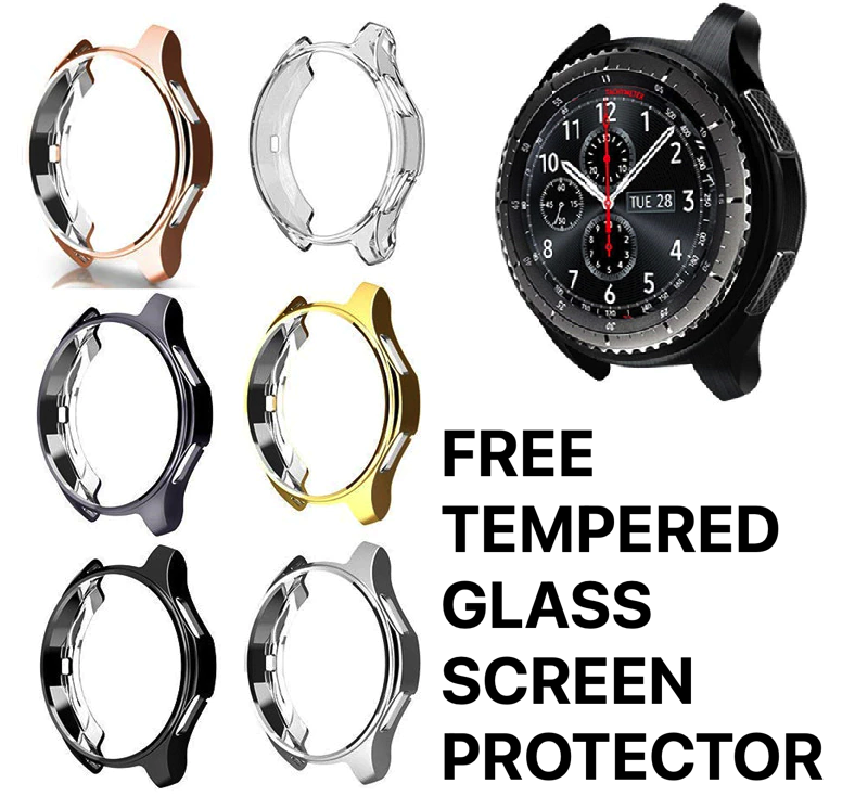 Case for Samsung Galaxy Watch 42mm 46mm Gear S3 Frontier FREE TEMPERED GLASS TPU - product image 1
