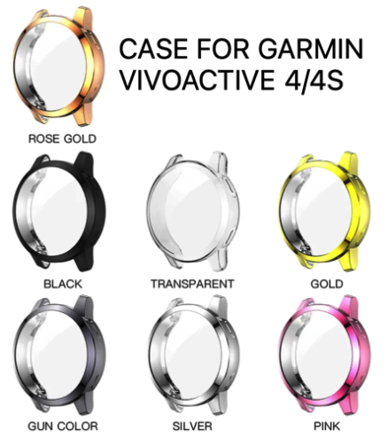 Case for Garmin Vivoactive 4 / 4S Smartwatch TPU Cover with Full Screen Protector - product image 1