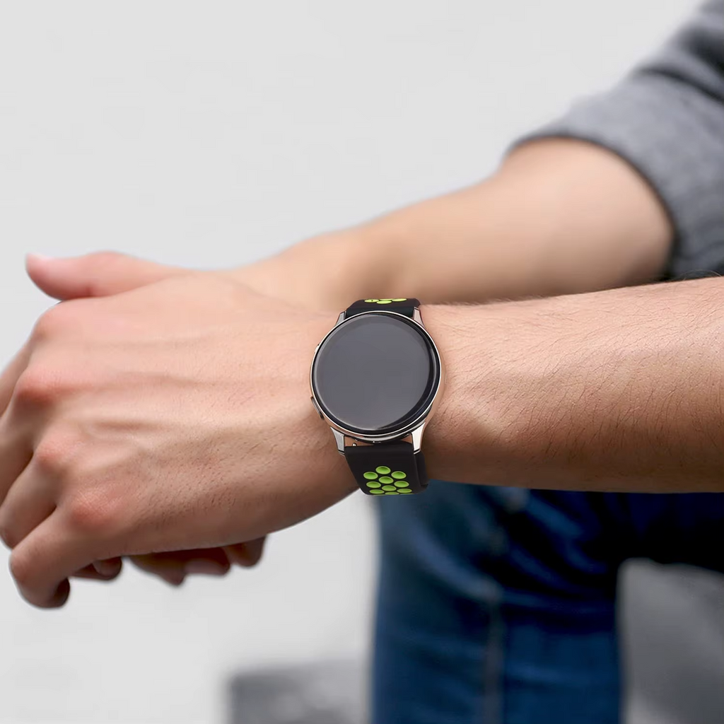 Silicone Sports Strap for Smartwatch | 20mm & 22mm Band | Breathable Perforated - product image 15