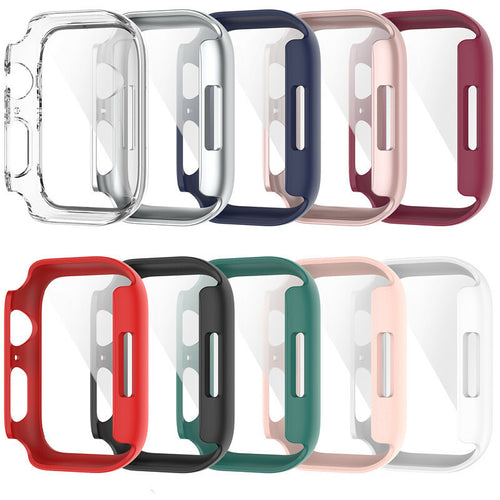 2 In 1 Case Tempered Glass Screen Protector for Apple Watch Series 4 5 6 7 8 SE - product image 1