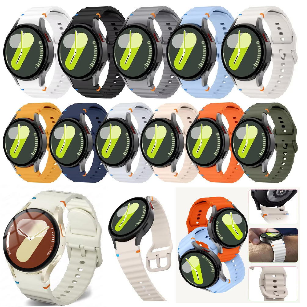 Strap for Samsung Galaxy Watch 7 6 5 4 40mm 44mm Pro Classic Silicone Band 20mm - product image 1