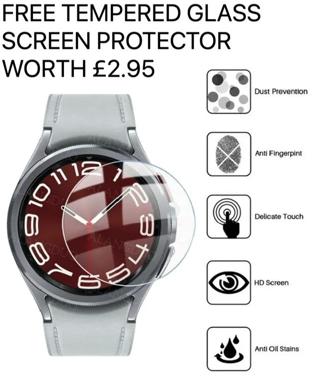 Case for Samsung Galaxy Watch 6 Classic Screen Protector + Free Glass 43mm 47mm - product image 2