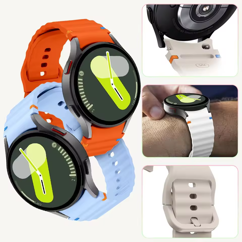 Strap for Samsung Galaxy Watch 9 8 7 6 5 4 40 / 44mm Classic Silicone Band 20mm - product image 5