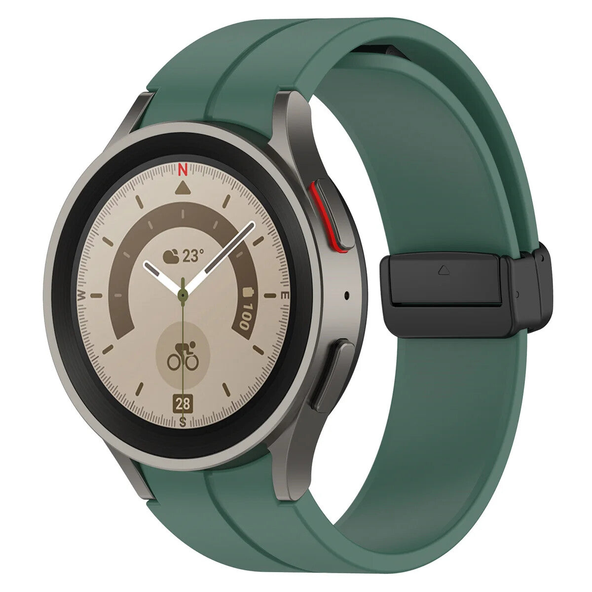 Silicone Strap for Samsung Galaxy Watch 7 6 5 4 40 / 44mm Magnetic D-Buckle Clasp - product image 28