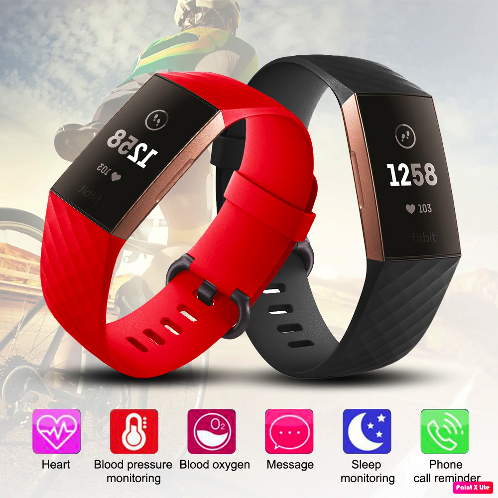Strap for Fitbit Charge 3 4 Wristband Replacement Smartwatch Silicone Band - product image 3