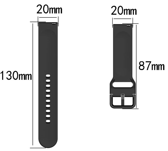 Silicone Sport Band Strap 20mm for Garmin Vivoactive 3 Wristband Replacement - product image 9