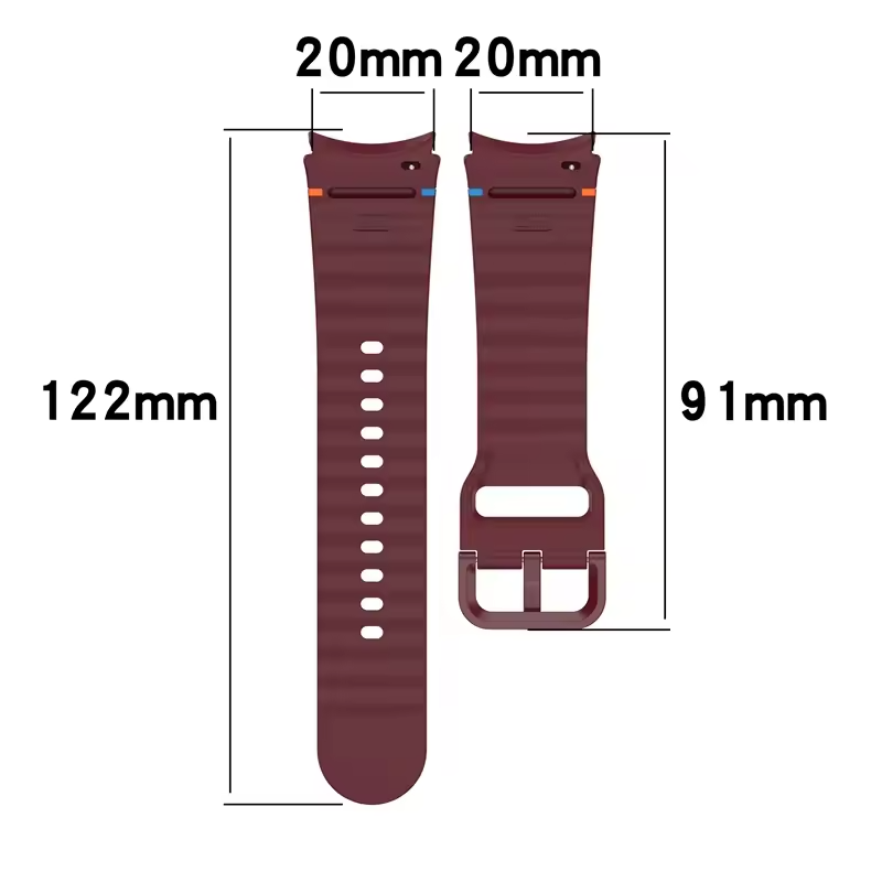 Strap for Samsung Galaxy Watch 9 8 7 6 5 4 40 / 44mm Classic Silicone Band 20mm - product image 3