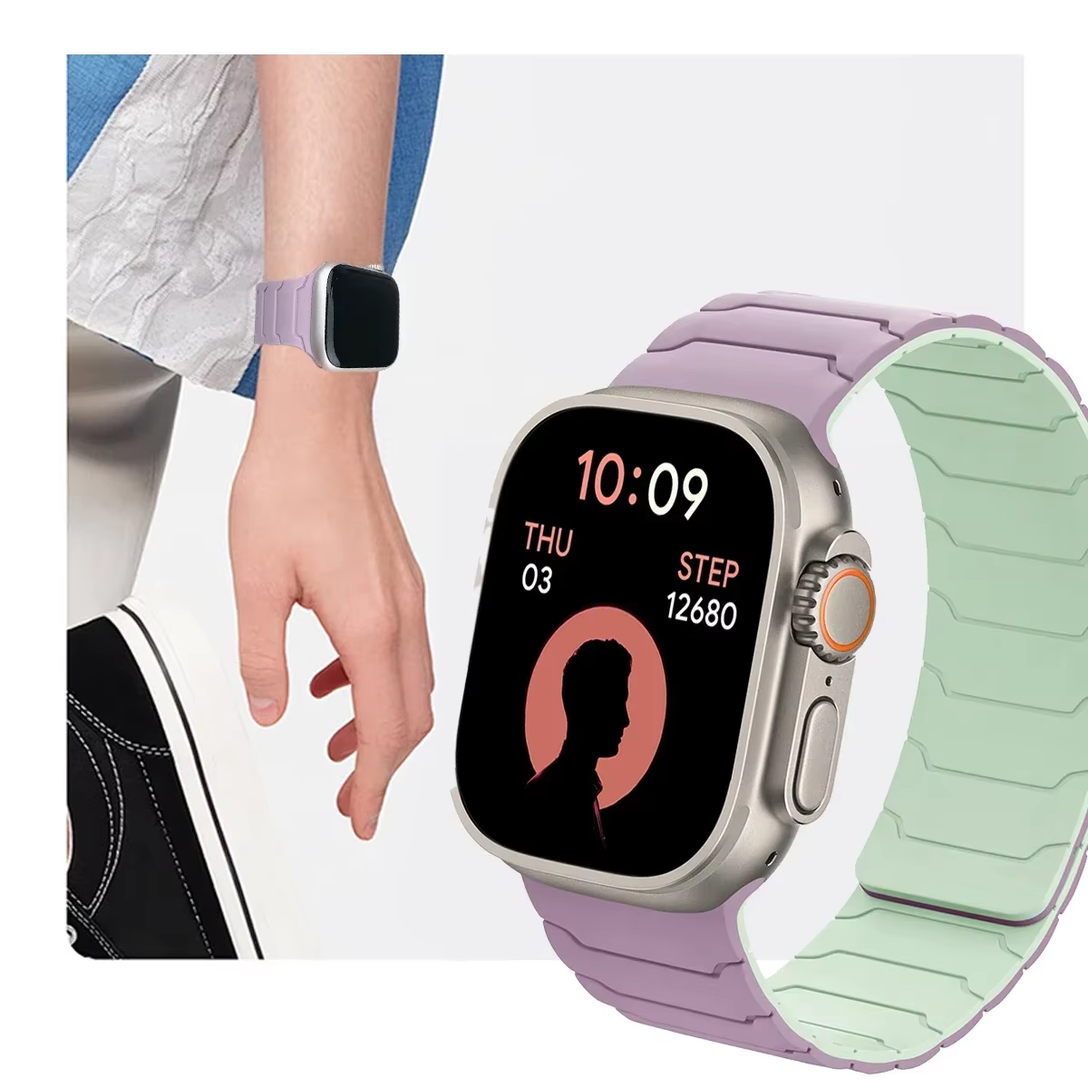 Magnetic Silicone Strap Band for Apple Watch Series 11 10 9 8 7 6 5 SE Ultra - product image 11