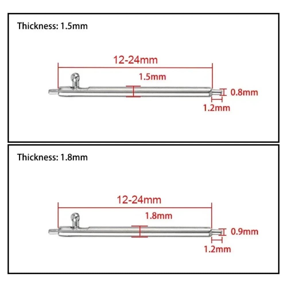 2 × Quick Release Spring Pins Bars 12mm-24mm for Watch Straps Smartwatch 1.5 / 1.8 - product image 5