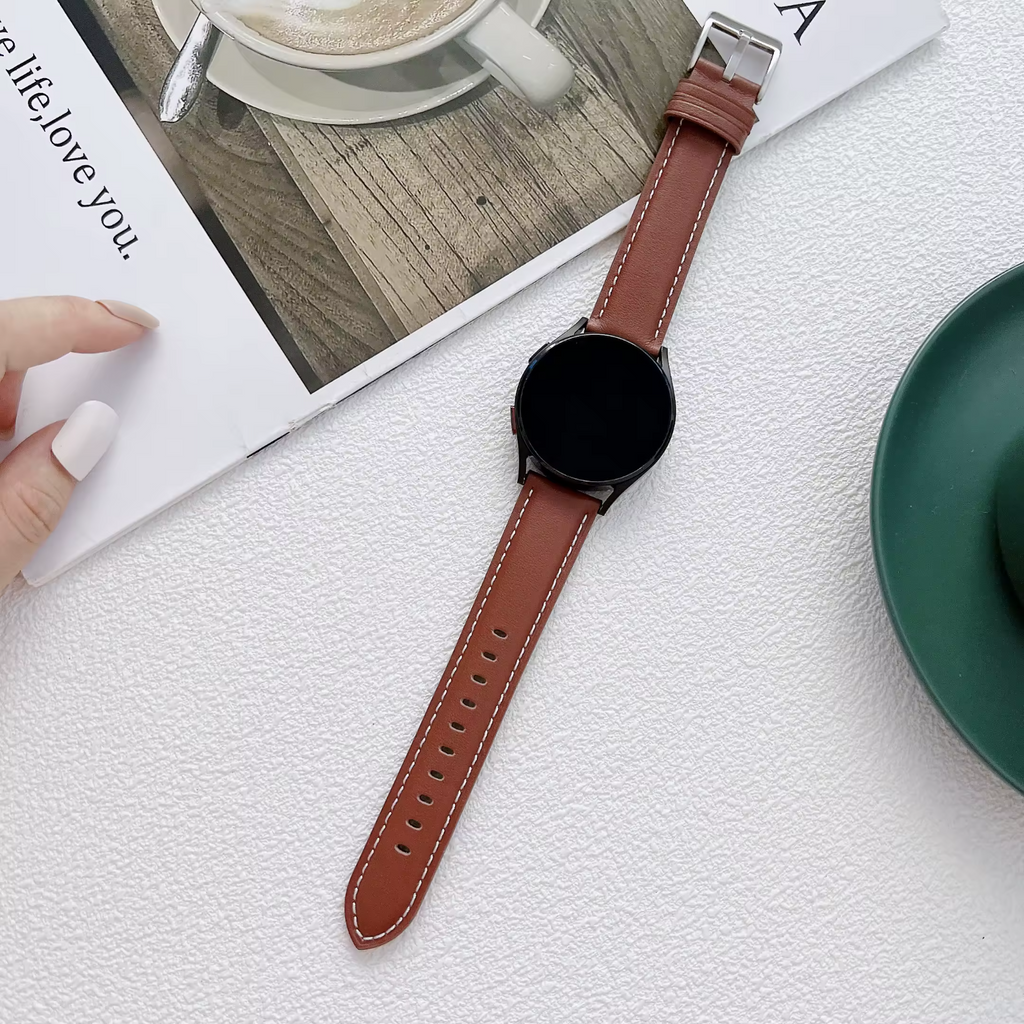 Genuine Leather Watch Strap Band 20mm 22mm for Samsung Galaxy Watch 8 7 6 5 4 3 - product image 11