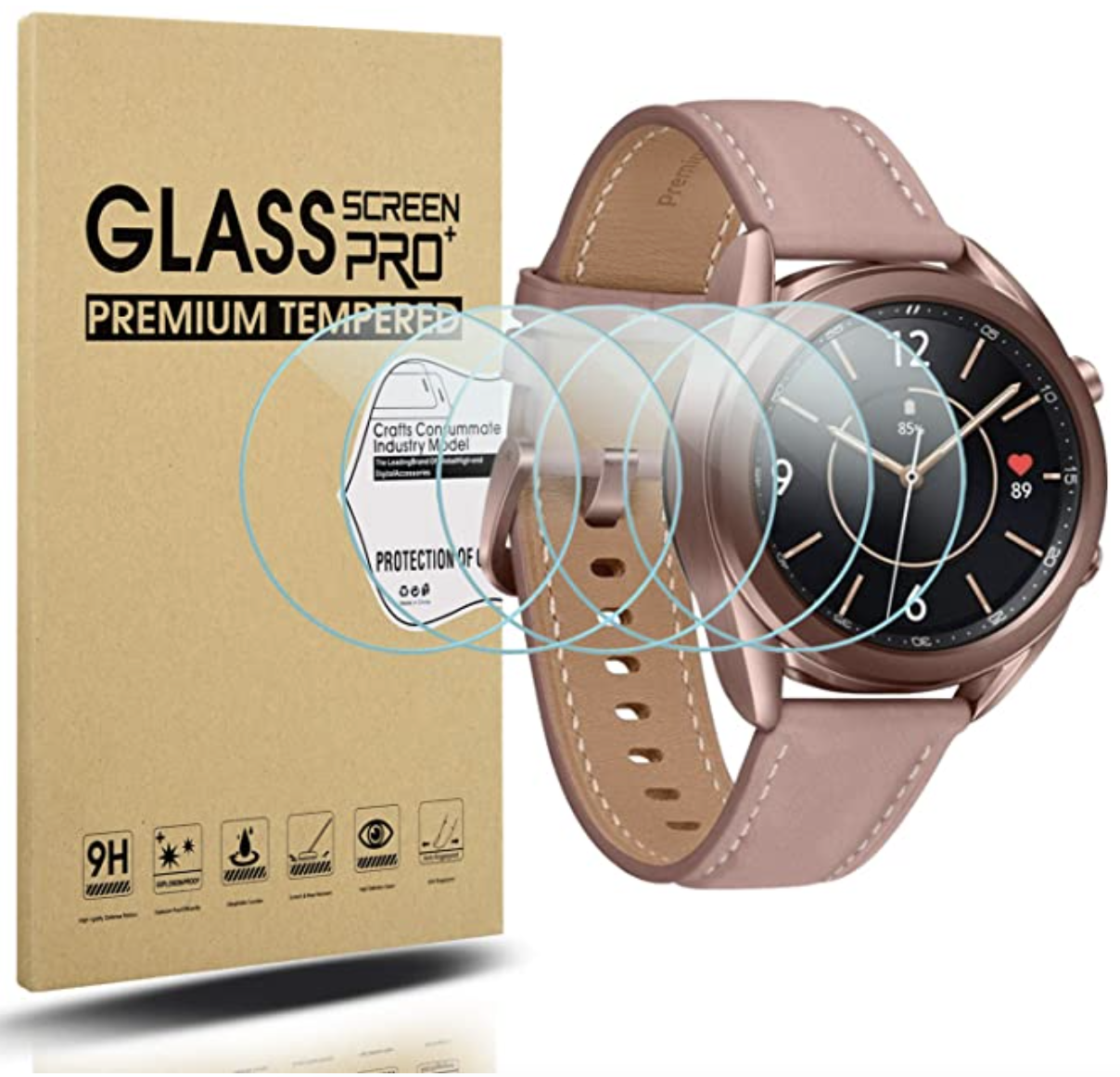 Single Tempered Glass Screen Protector for Samsung Galaxy Watch 5 / 4 / 3 / S3 42 / 46mm - product image 14
