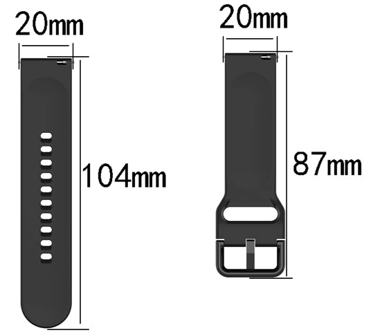 20mm Watch Strap for Garmin Vivoactive 5 / 6 Forerunner 245 645 265 Silicone - product image 8