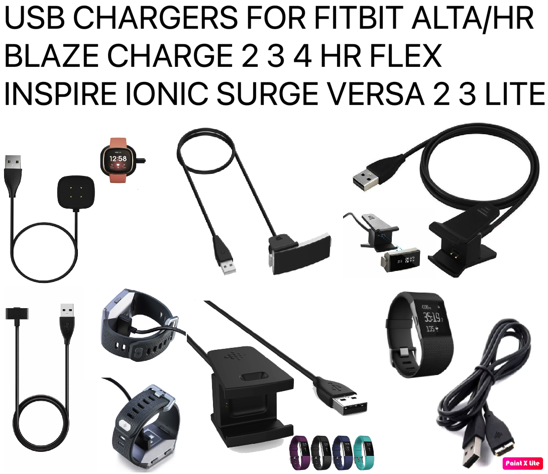Fitbit Alta / Alta HR Charge 2 3 4 Versa Ionic Inspire 2 / 3 / HR USB Charger Cable - product image 1