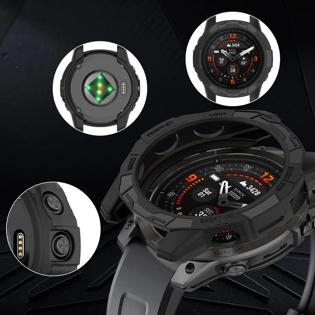 Case for Garmin Fenix 7 7S 7X Epix Pro 42 47 51 Tempered Glass Screen Protector - product image 13