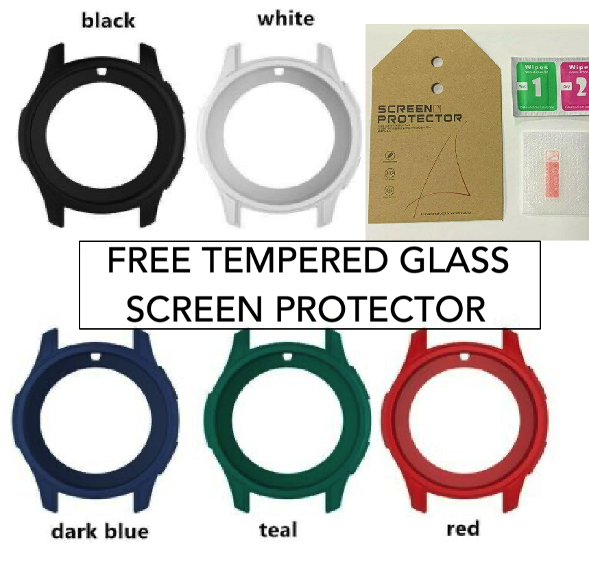 Silicone Case + Tempered Glass for Samsung Galaxy Watch 46mm Gear S3 Frontier - product image 1
